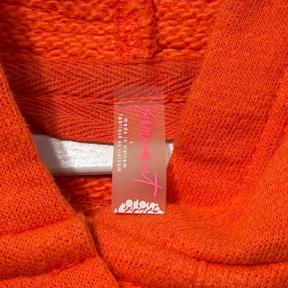 Free People Movement Solid Honey Dove Pullover Sweater Size Large Hoodie Orange - Picture 3 of 10